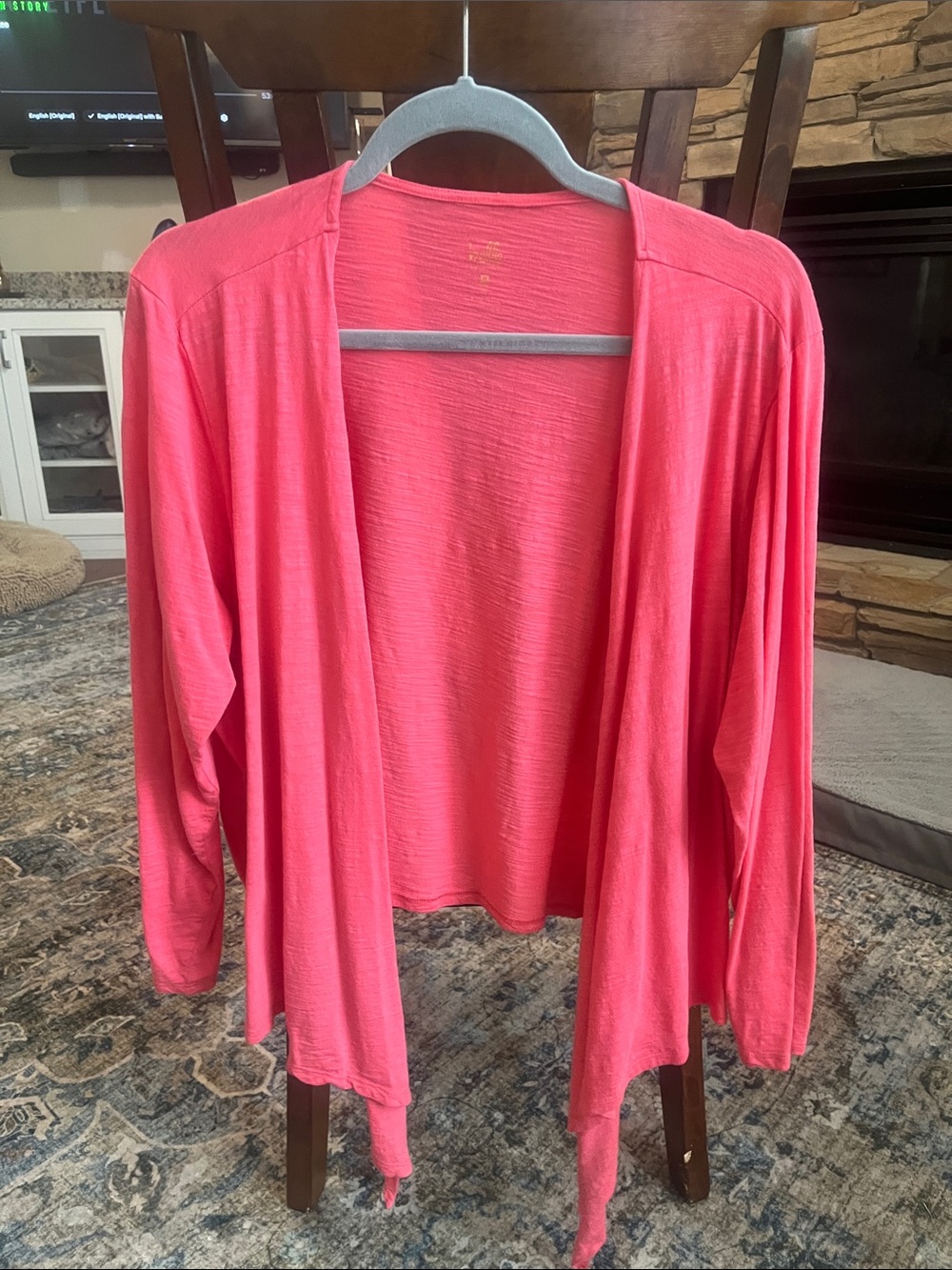Belle by Kim Gravel Open-Front Cardigan - Coral